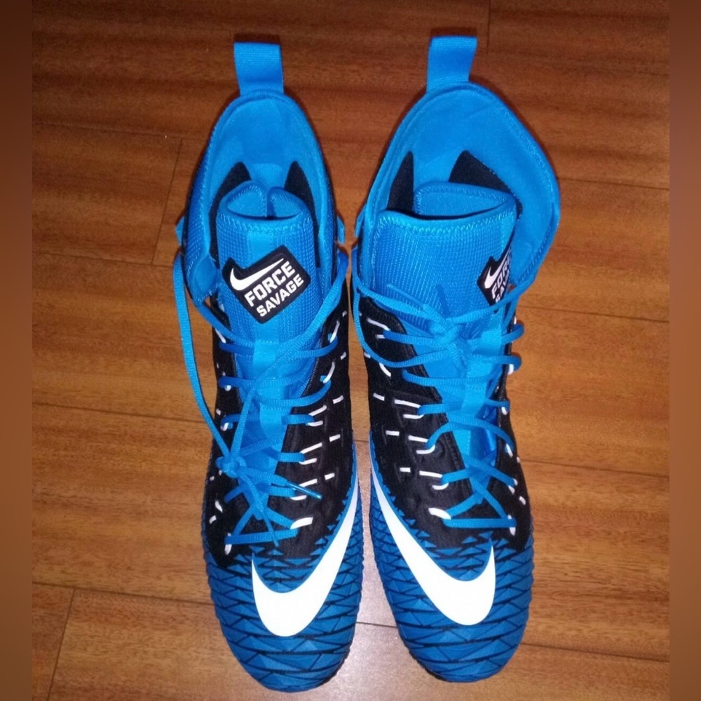 Nike Force Savage Elite Football Cleats – Blue/Black NWOT